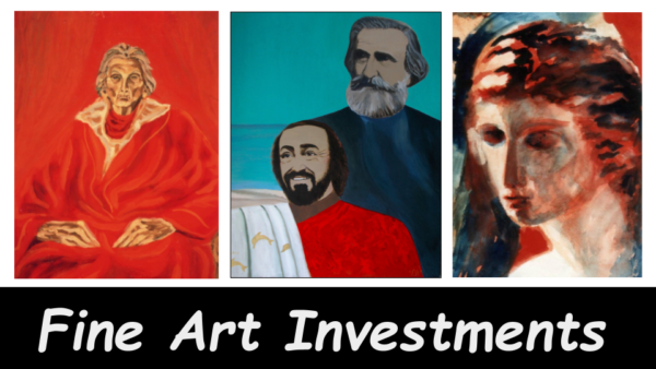 Illustration of invest in fine art