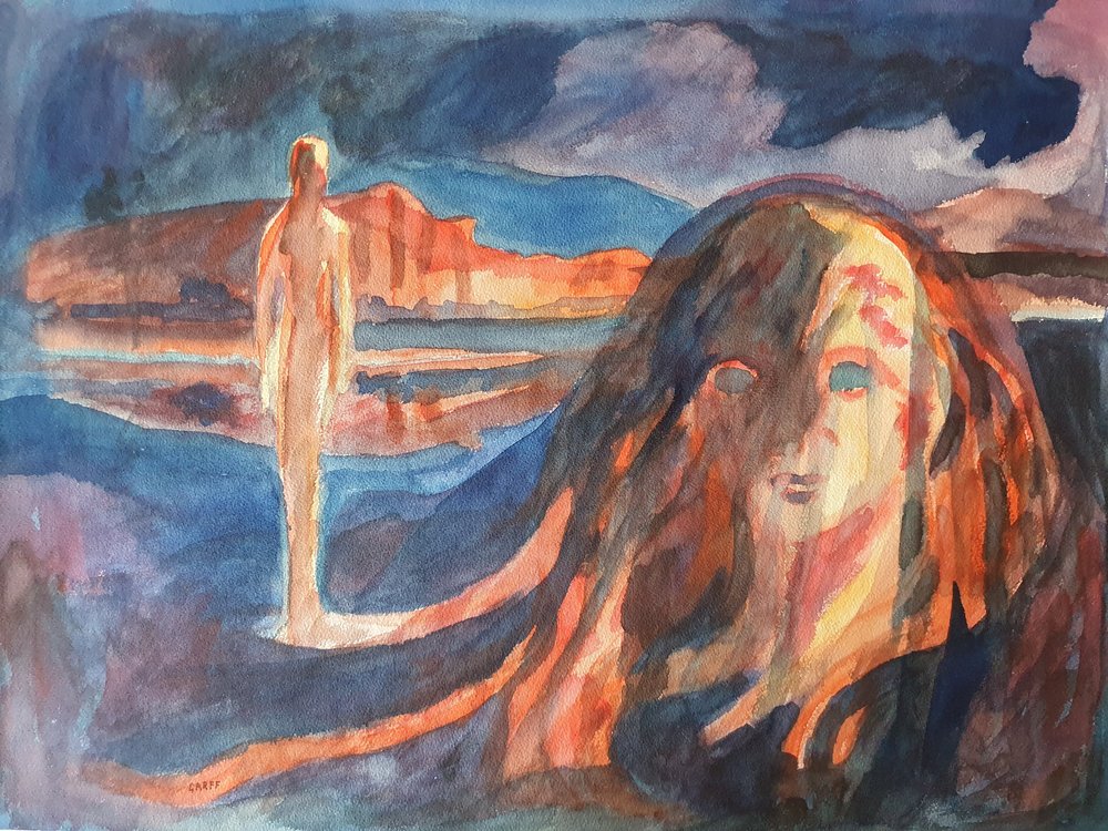 culptures is the uttermost unique and personal while bringing up the mystery and spiritual aspects of the legacy of hermetical knowledge from our archaic ancestry.
In the late '80s, Artists discovered the book by the British author Wilfred Thesiger who explored the Arabian Peninsula describing the extraordinary way of life of the Bedu based on granitic honor culture. The travel impressions of the explorer, so vividly depicted, massively impressed Garff's artistic imagination. Riding the wave of this inspiration, Maestro created the Arabic part of this Artistic treasure.